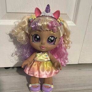 Colorful Doll with Blonde and Pink Hair